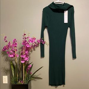 4 for $10! Midi Body Con Forest green Sweaterdress